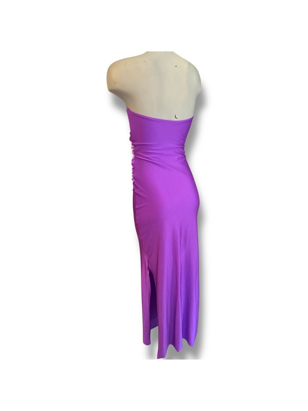 Women's BAOBAB Ola Maxi Purple Lavender Strapless Cutout Maxi Dress M - Picture 3 of 6